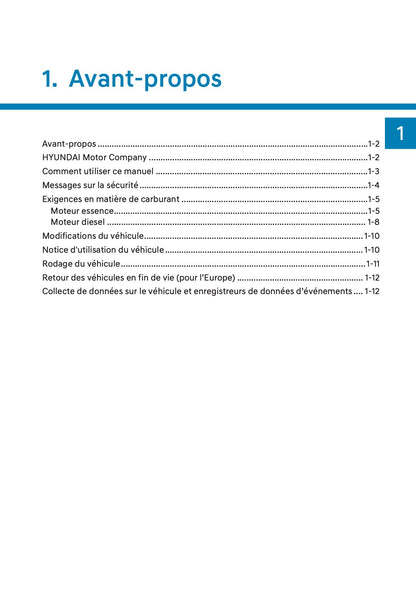2025-2026 Hyundai Tucson/Tucson Hybrid Owner's Manual | French