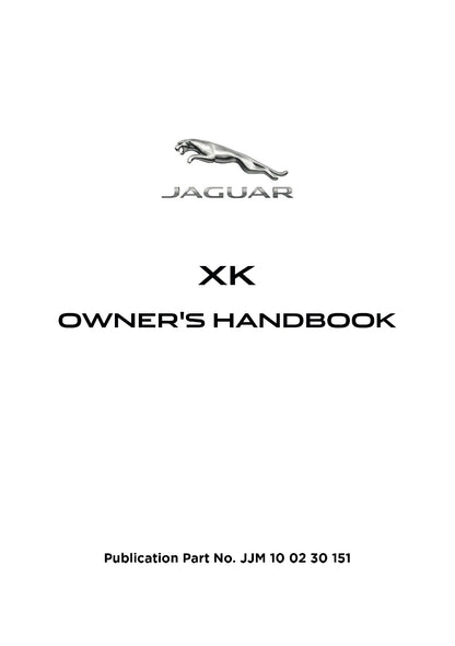 2015 Jaguar XK Owner's Manual | English