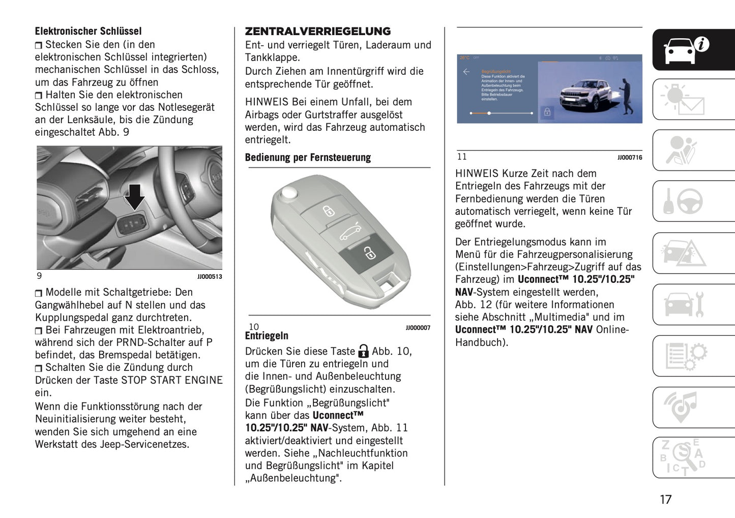2023-2024 Jeep Avenger Bedienungsanleitung | Deutsch