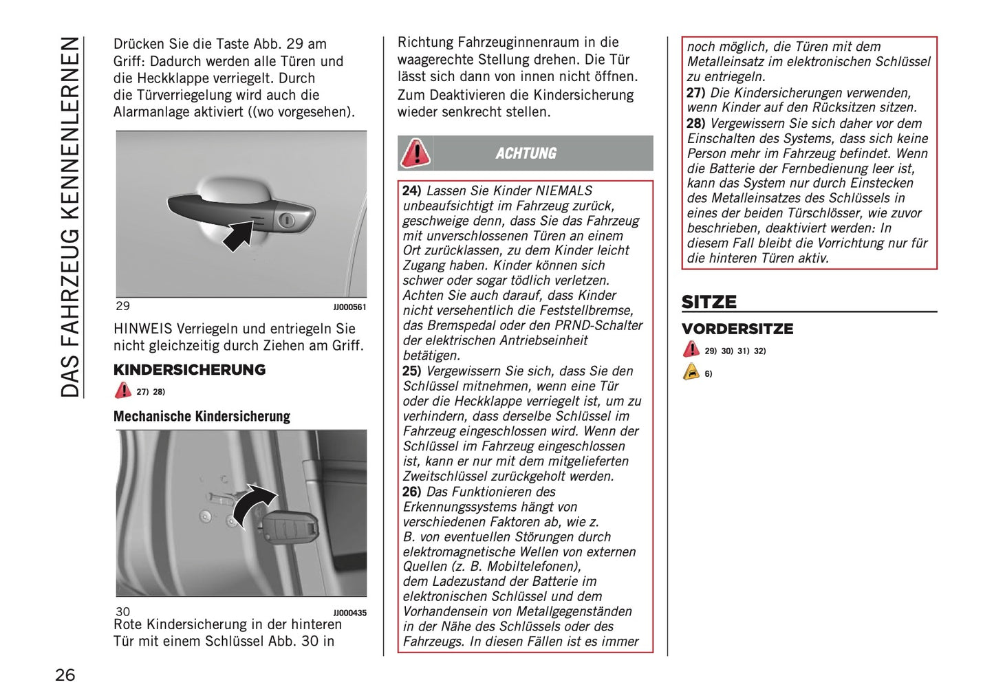 2023-2024 Jeep Avenger Bedienungsanleitung | Deutsch