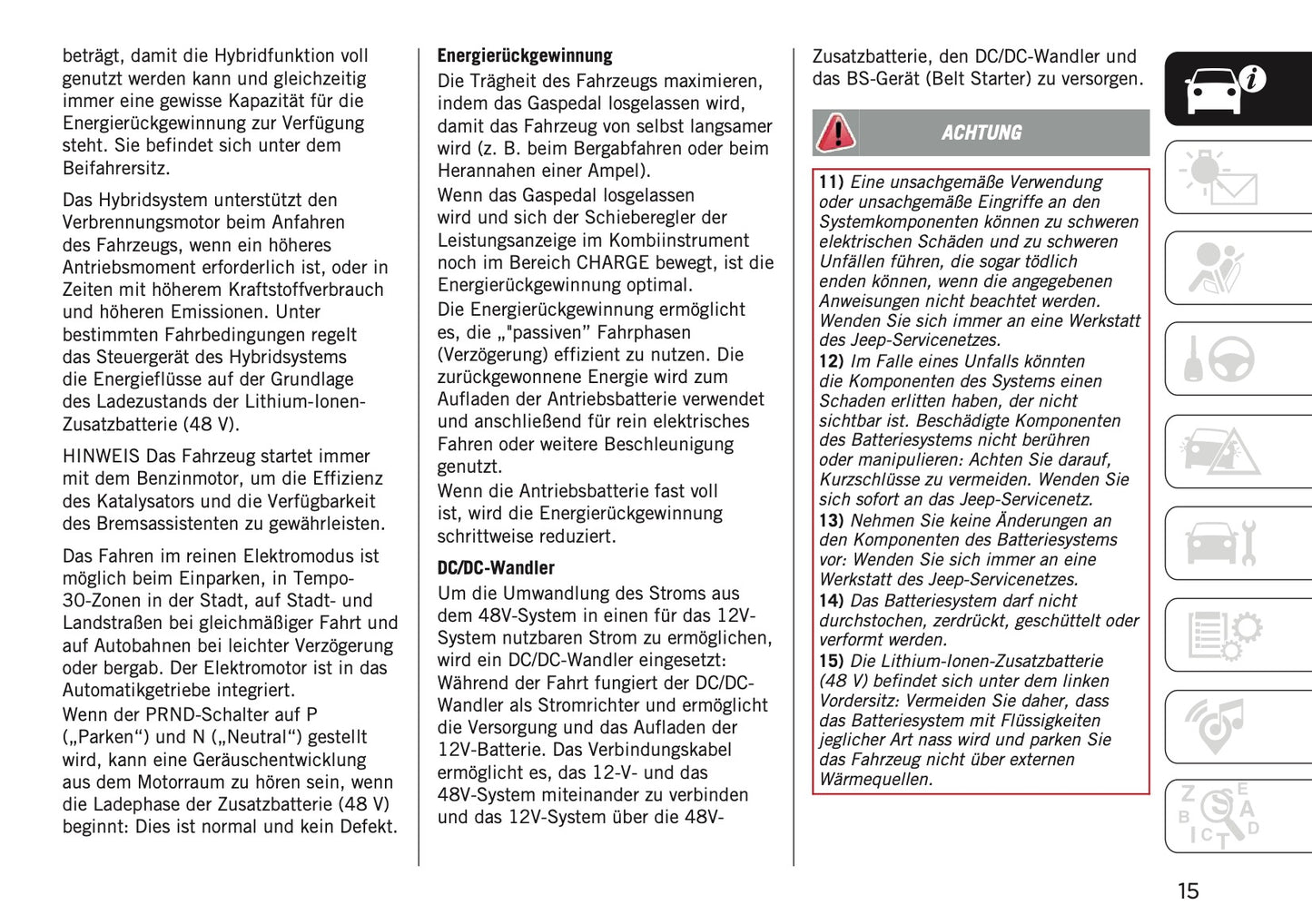 2025-2026 Jeep Avenger Bedienungsanleitung | Deutsch