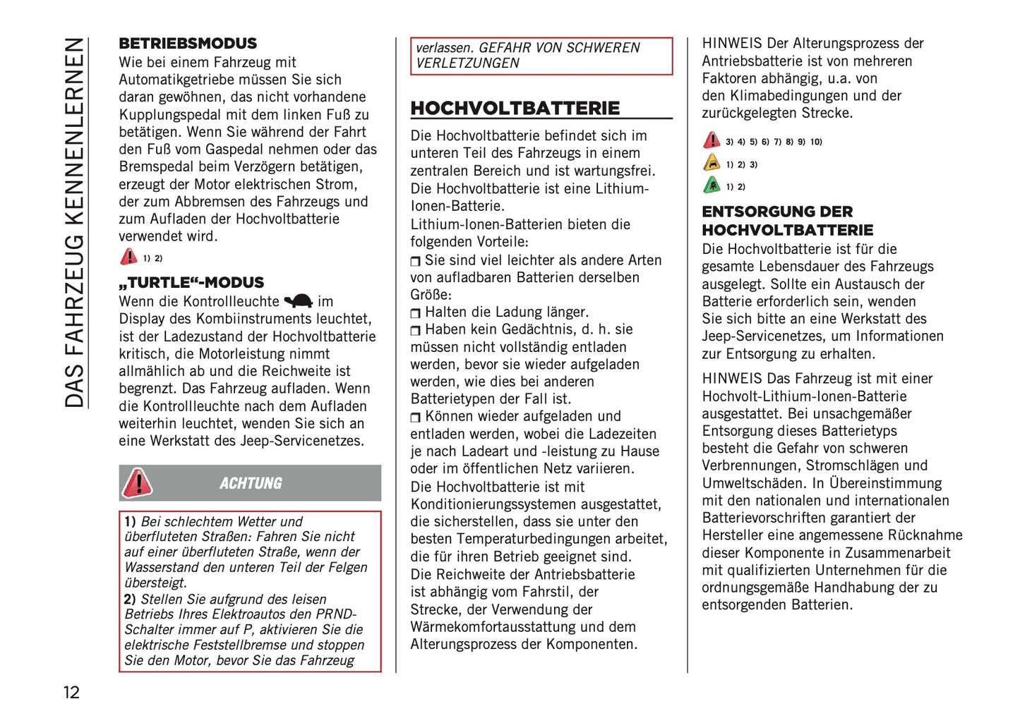 2026 Jeep Avenger Owner's Manual | German