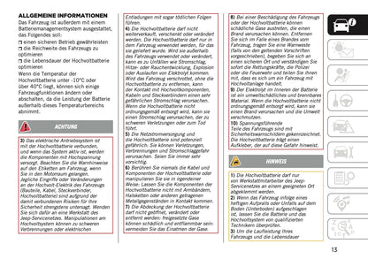 2026 Jeep Avenger Owner's Manual | German
