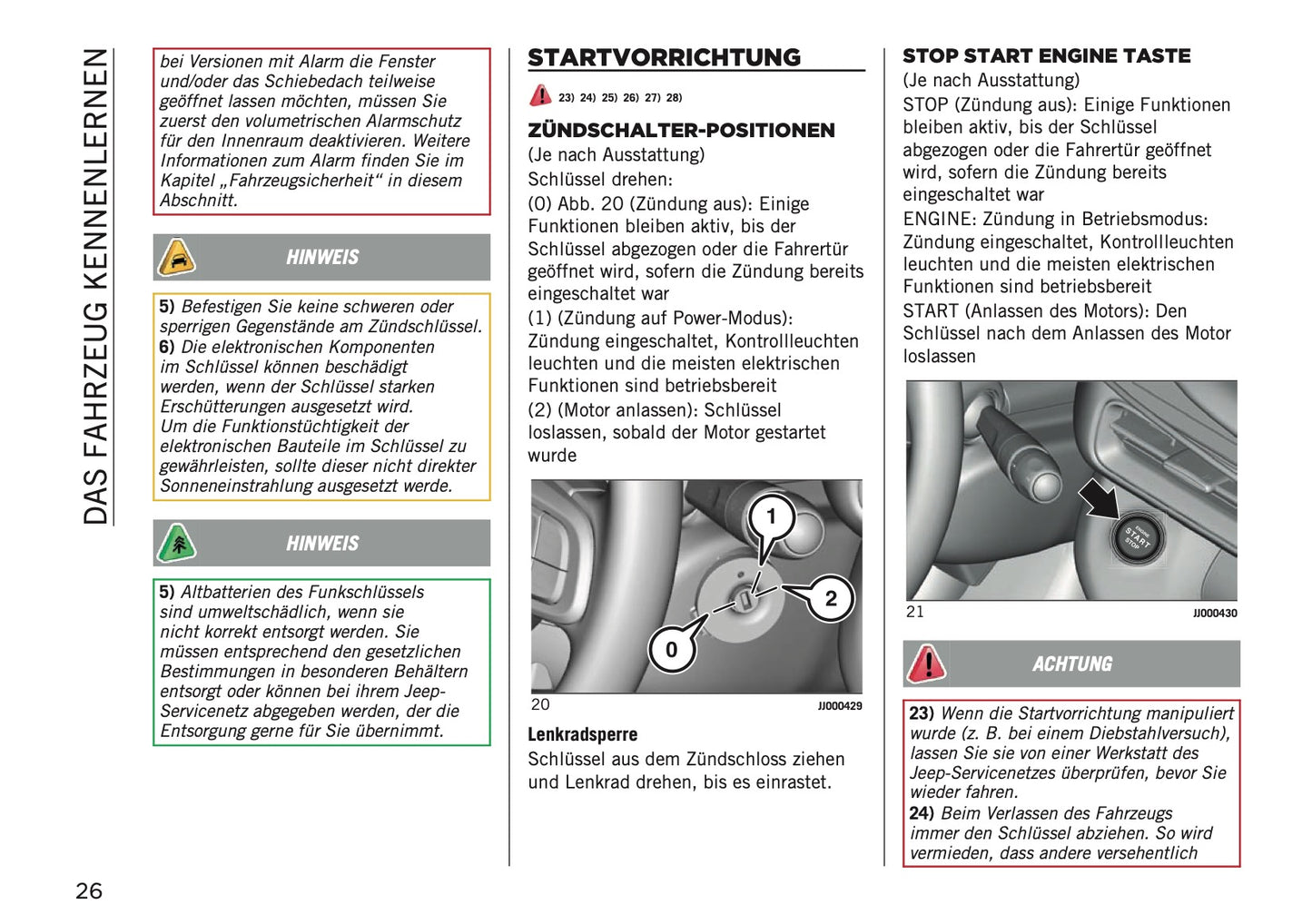 2026 Jeep Avenger Owner's Manual | German