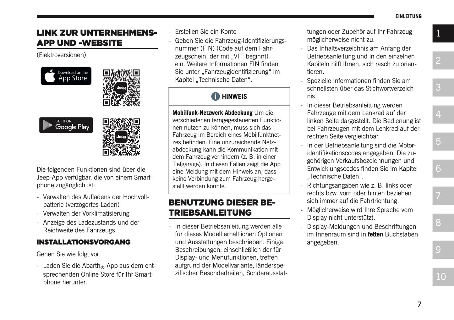 2026 Jeep Avenger Owner's Manual | German