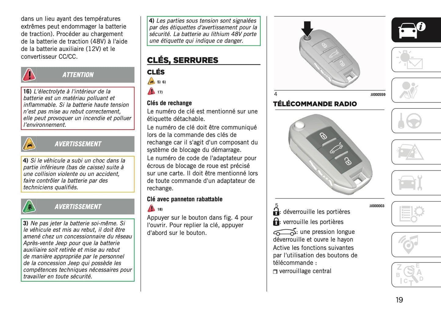 2025 Jeep Avenger Owner's Manual | French