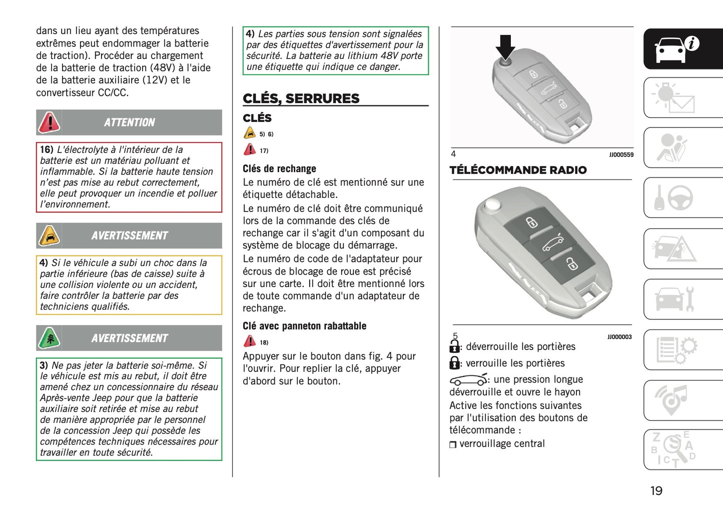 2026 Jeep Avenger Owner's Manual | French