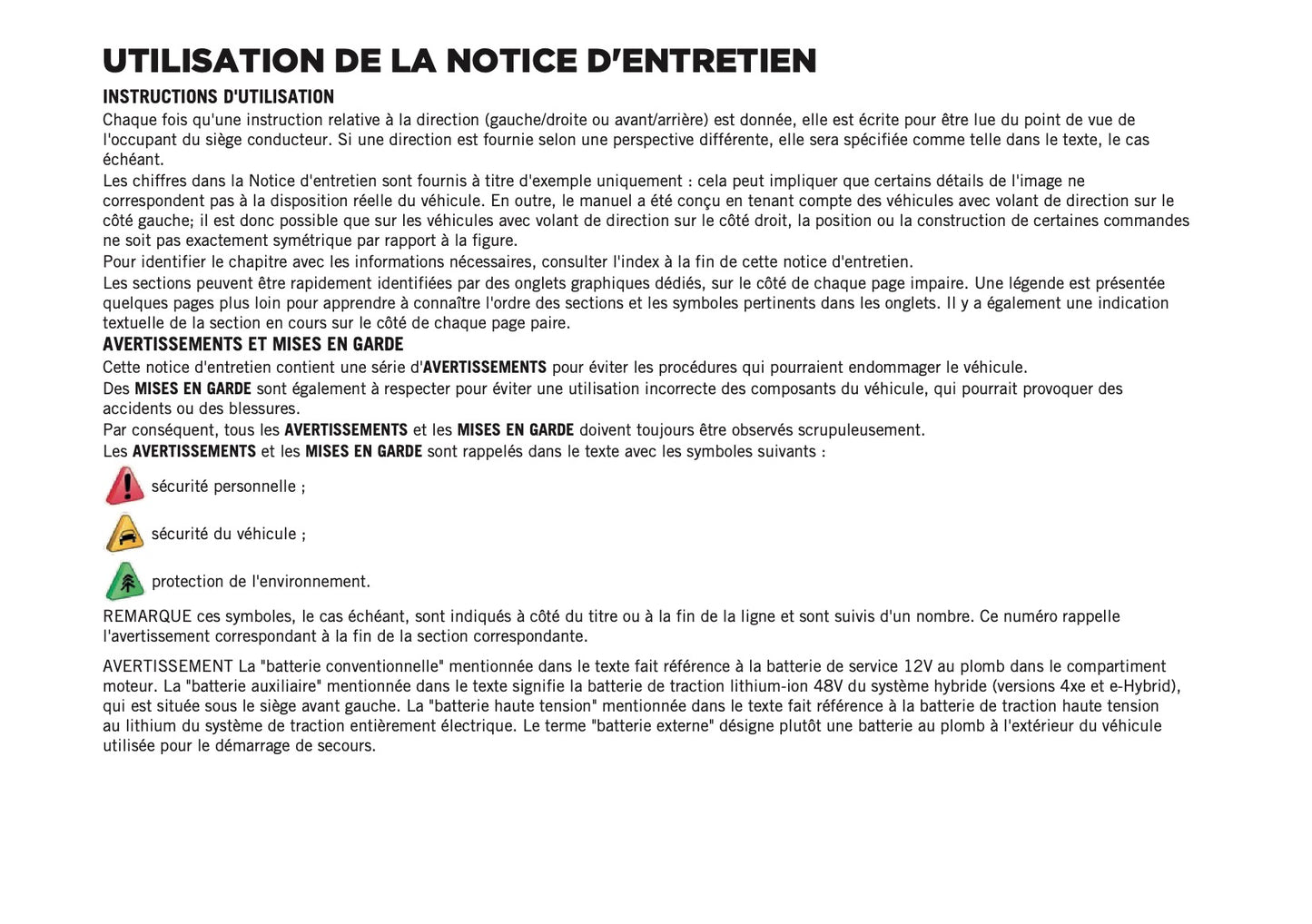 2026 Jeep Avenger Owner's Manual | French