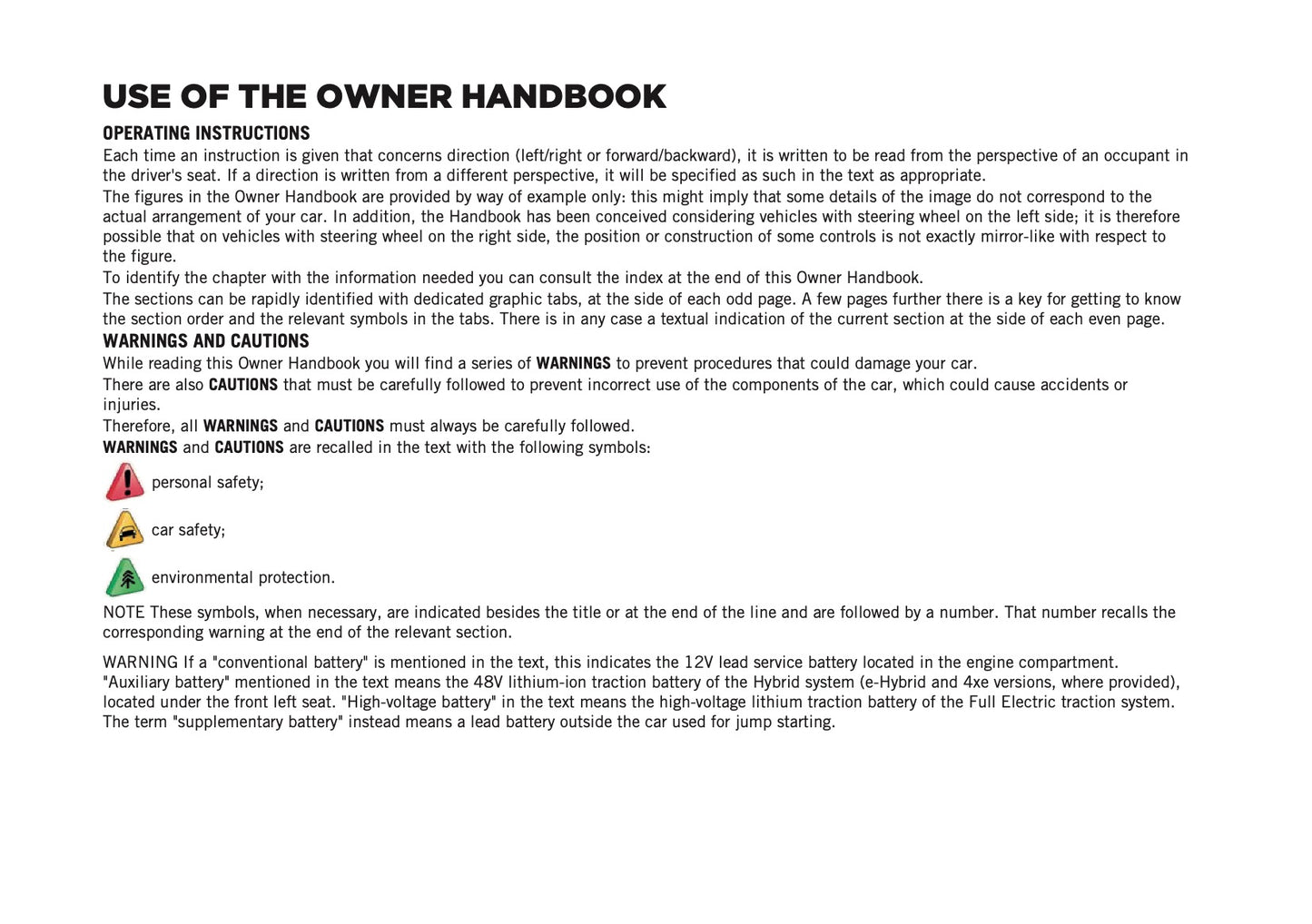 2026 Jeep Avenger Owner's Manual | English