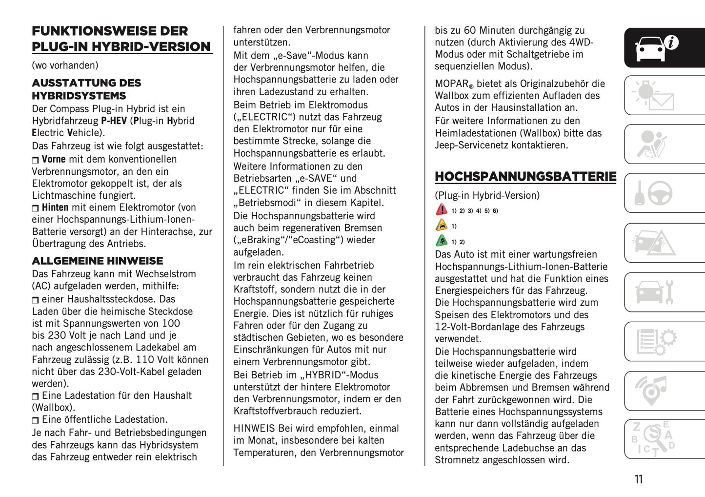 2024-2025 Jeep Compass Bedienungsanleitung | Deutsch