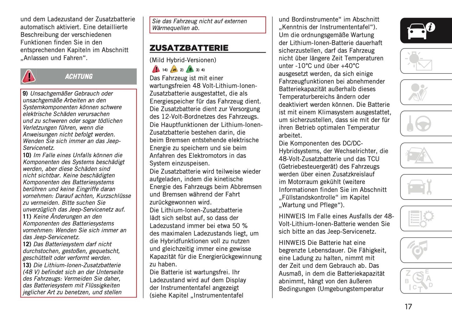 2024-2025 Jeep Compass Bedienungsanleitung | Deutsch