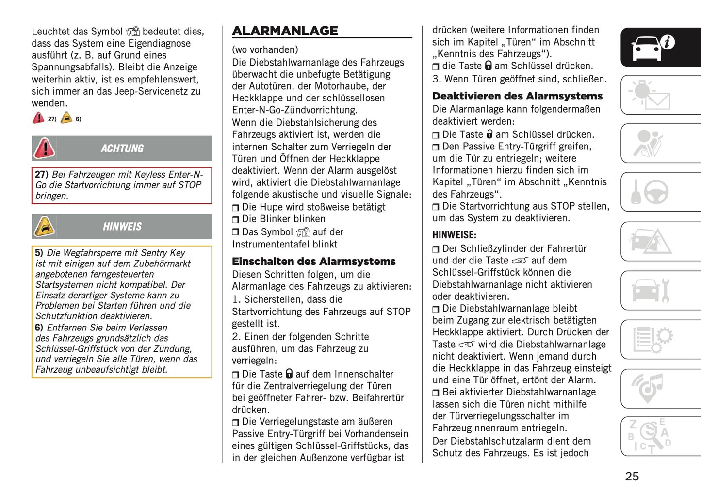 2024-2025 Jeep Compass Bedienungsanleitung | Deutsch