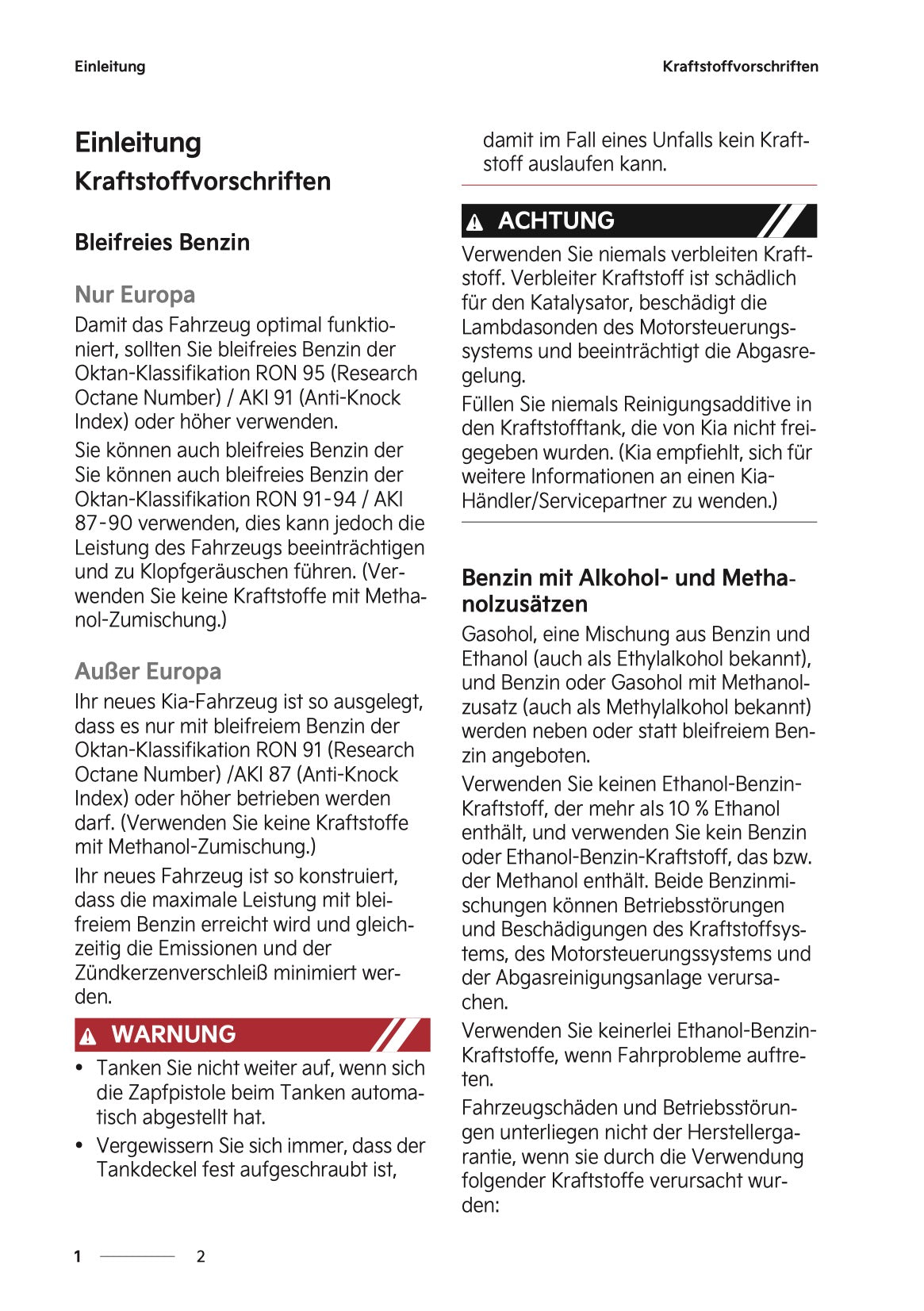 2024-2025 Kia Sportage Bedienungsanleitung | Deutsch