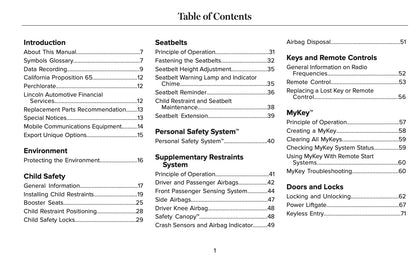 2017 Lincoln MKC Owner's Manual | English US