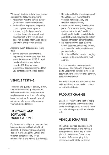 2025-2026 Leapmotor B10 Owner's Manual | English