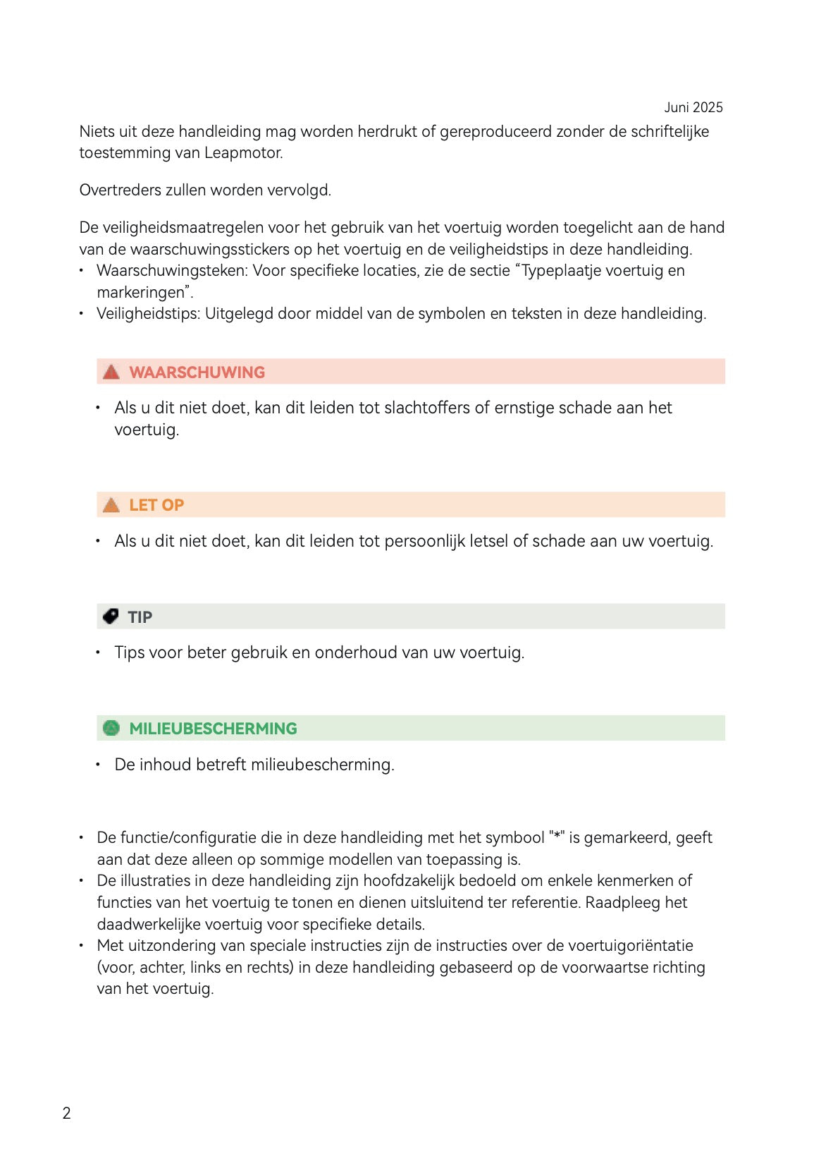2025-2026 Leapmotor B10 Owner's Manual | Dutch