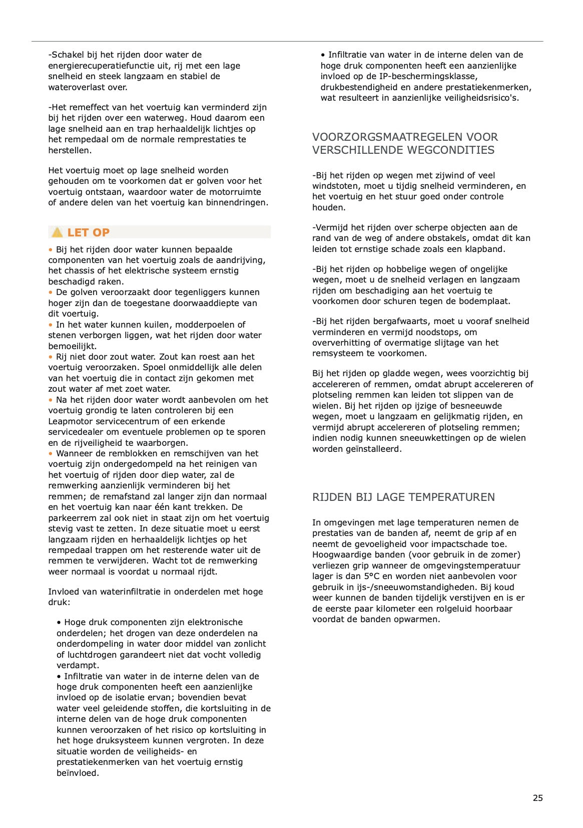 2025 Leapmotor C10 Owner's Manual | Dutch