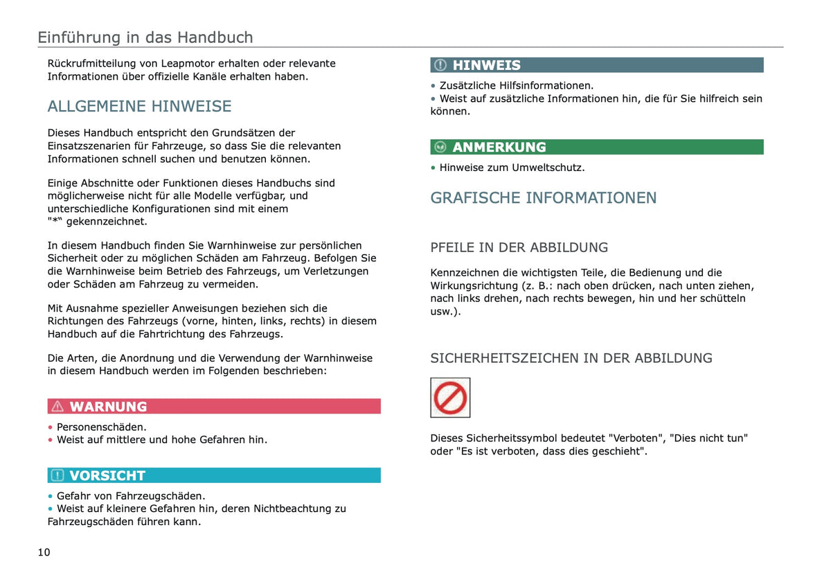2025 Leapmotor T03 Bedienungsanleitung | Deutsch