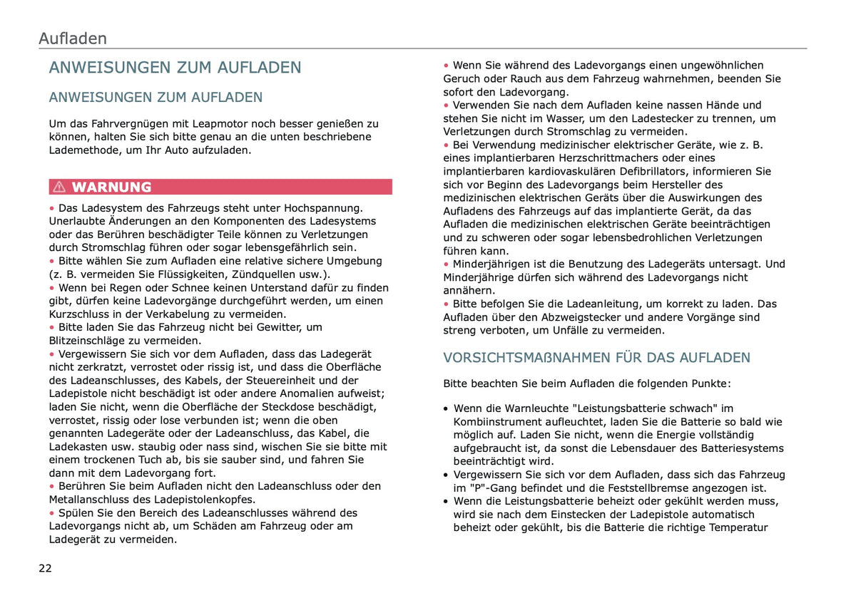 2025 Leapmotor T03 Bedienungsanleitung | Deutsch