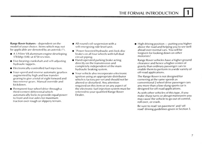 1993 Land Rover Range Rover Owner's Manual | English