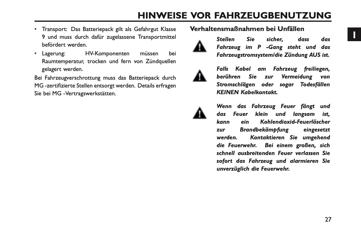 2025 MG MG3 Bedienungsanleitung | Deutsch