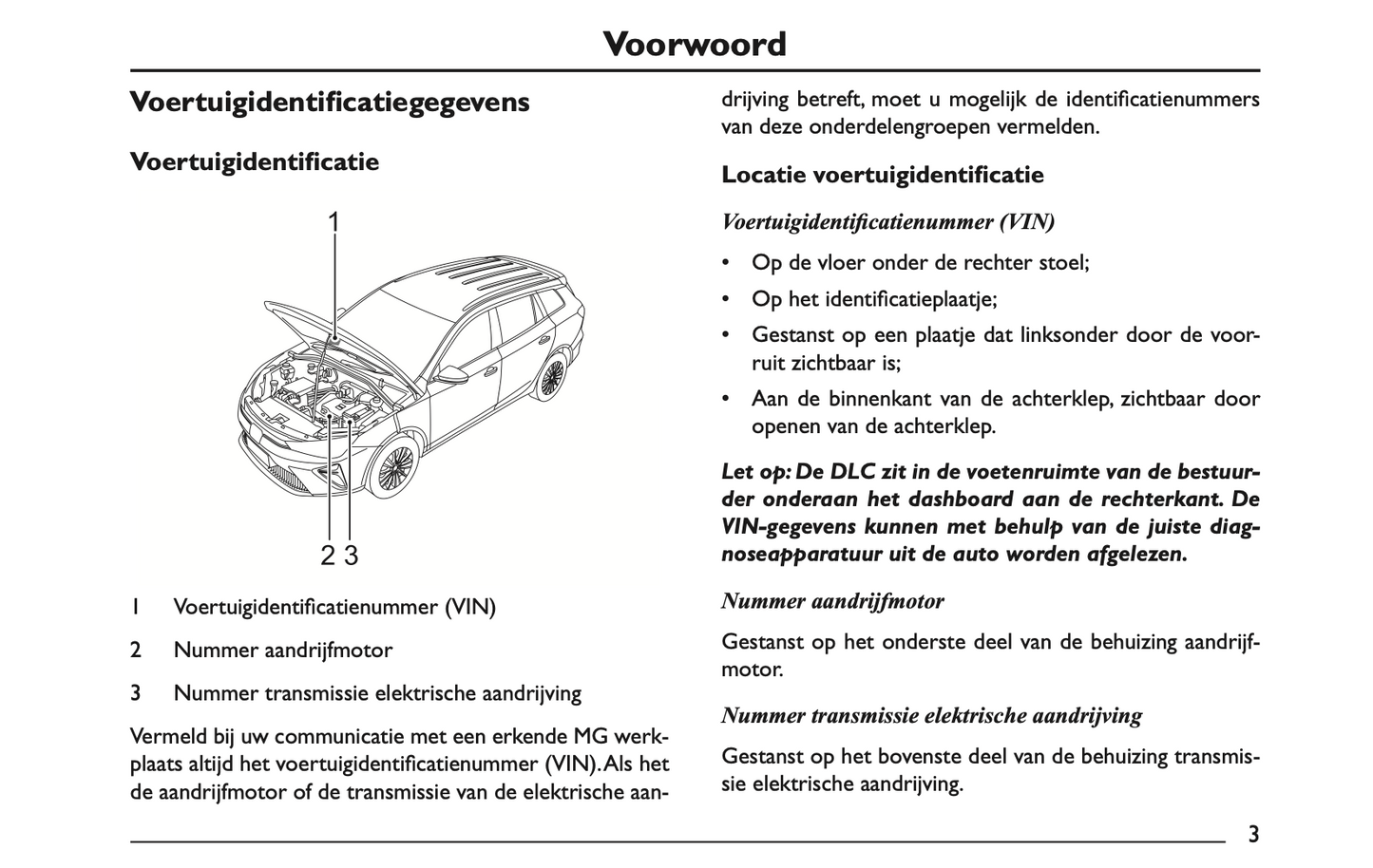 2022 MG MG5 Owner's Manual | Dutch