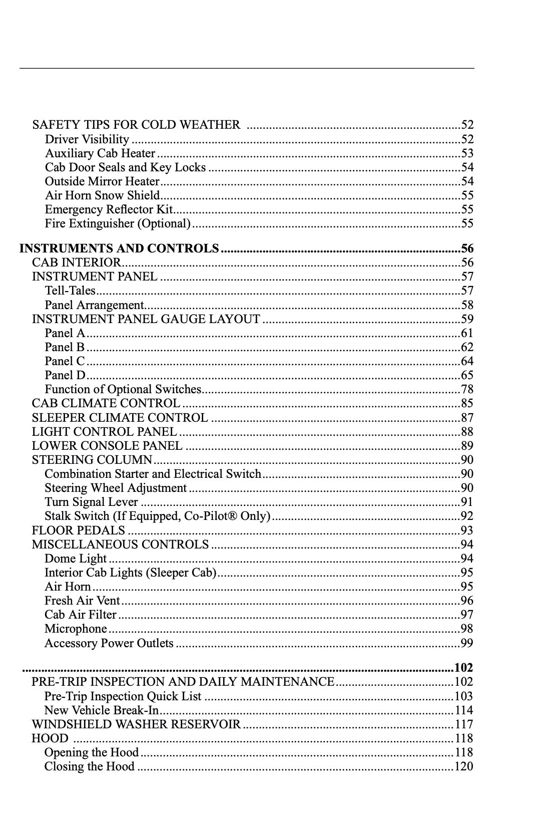 2010 Mack Pinnacle Series CHU Owner's Manual | English