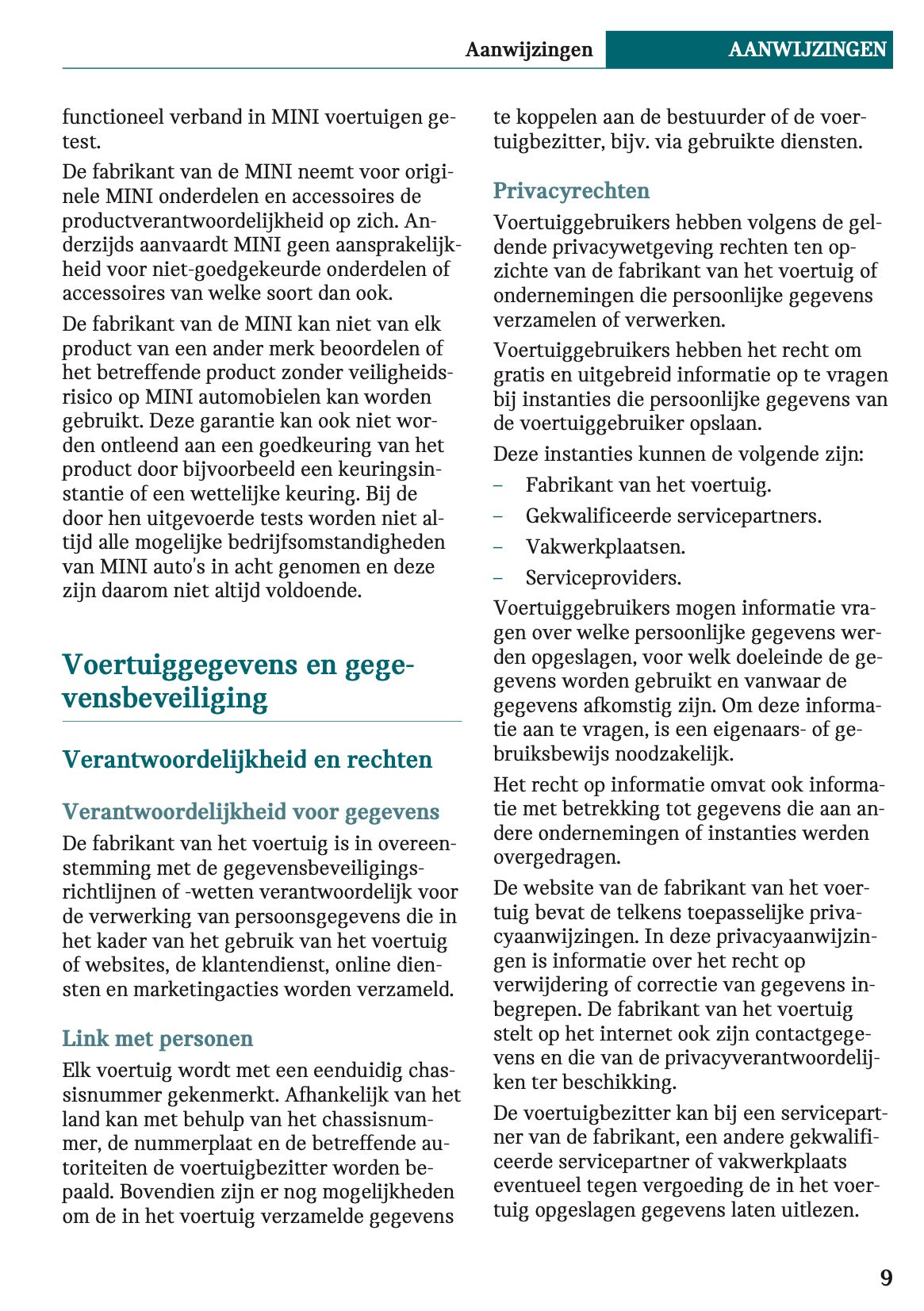 2021-2022 Mini Clubman Owner's Manual | Dutch