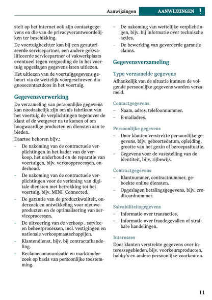 2023 Mini Cooper SE Owner's Manual | Dutch