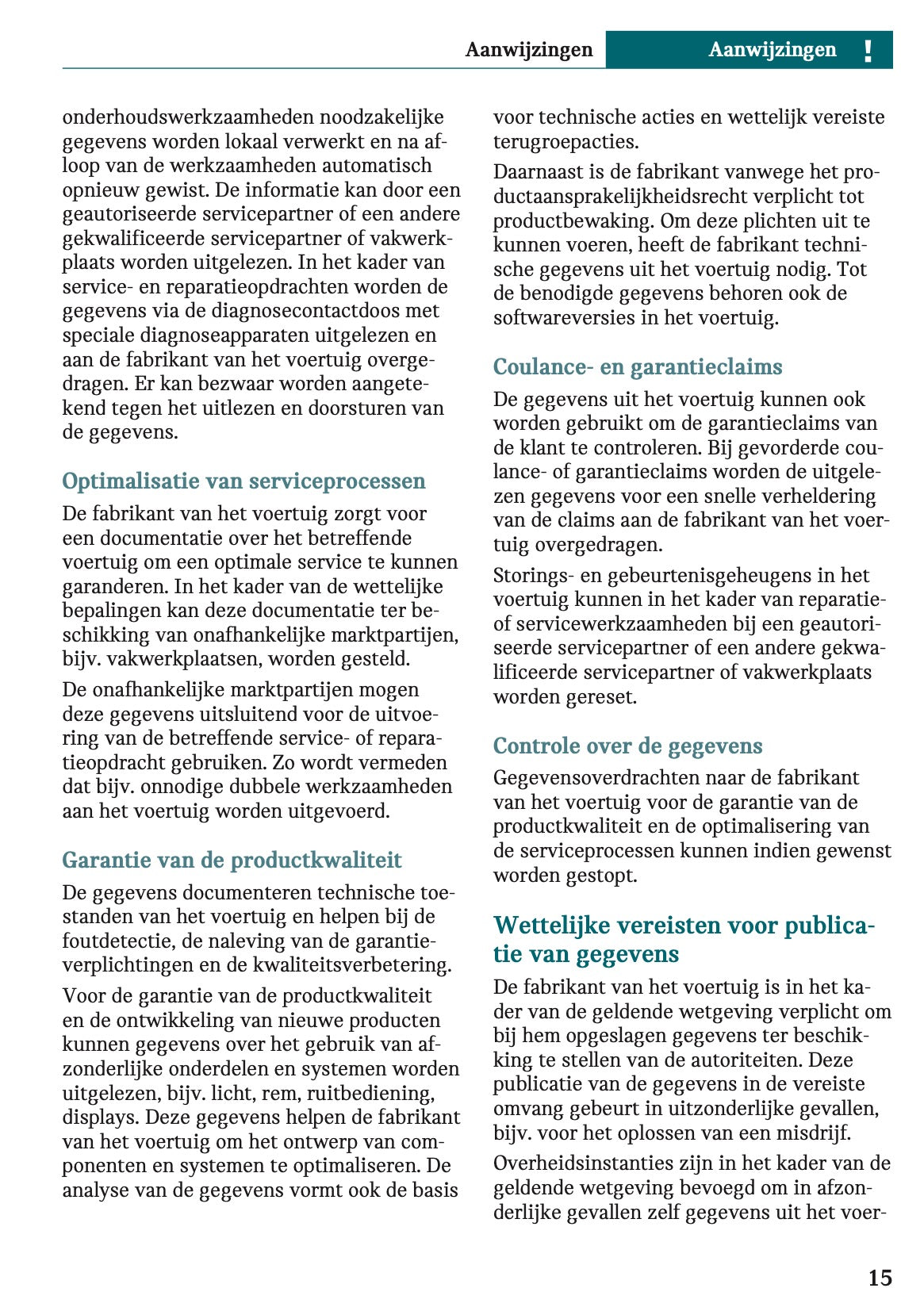 2025-2026 Mini Cooper Owner's Manual | Dutch