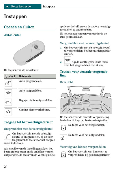 2025-2026 Mini Cooper Owner's Manual | Dutch