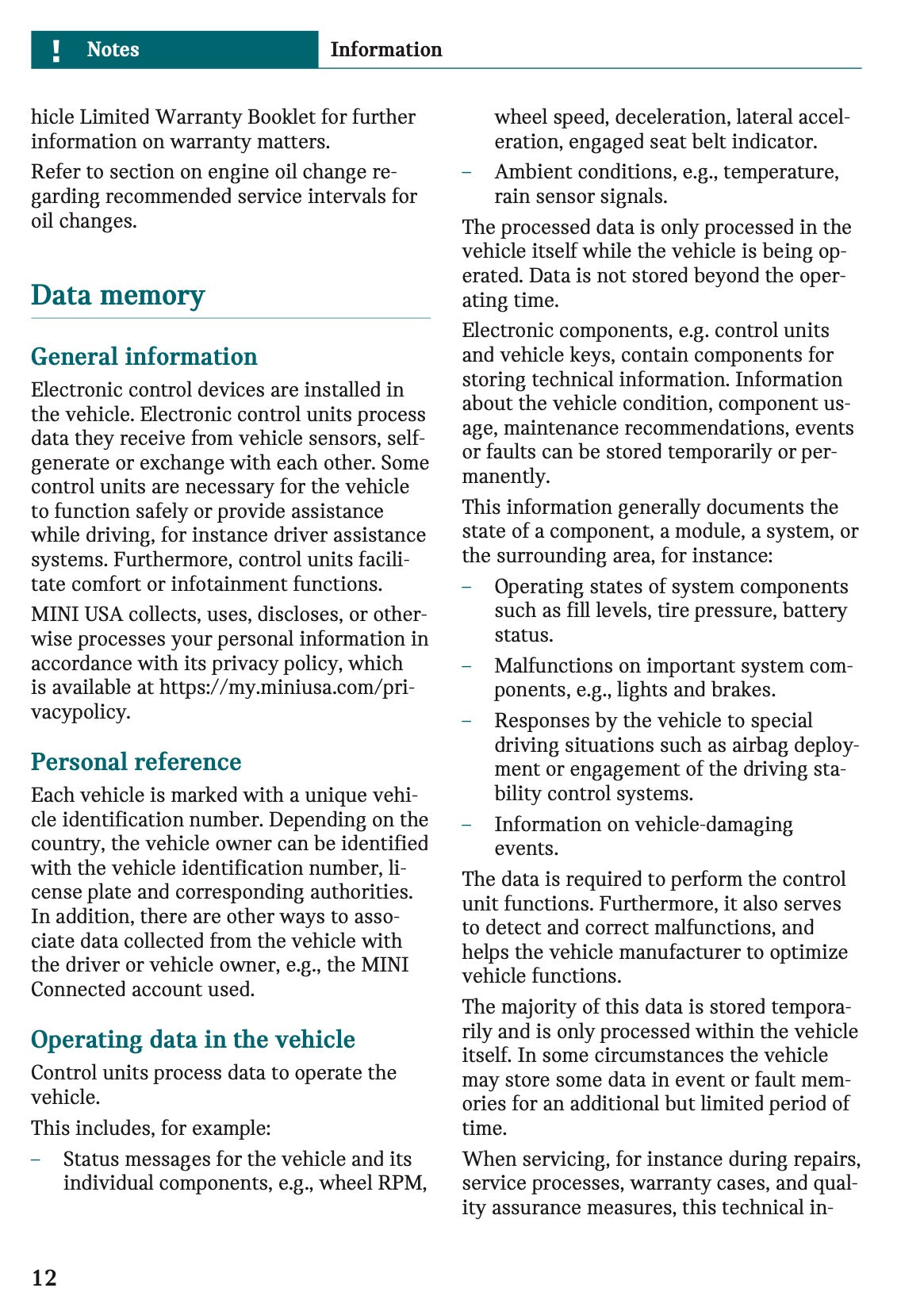 2026 Mini Cooper Convertible Owner's Manual | English US