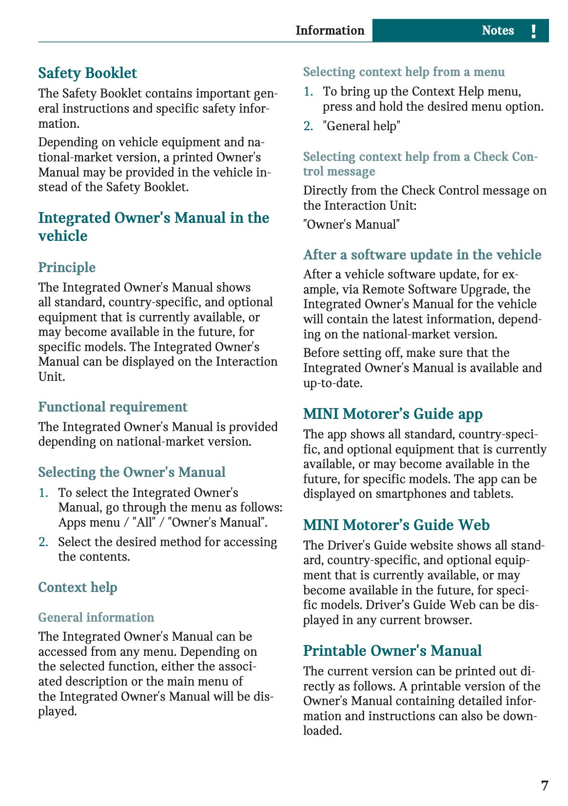 2026 Mini Cooper Convertible Owner's Manual | English US