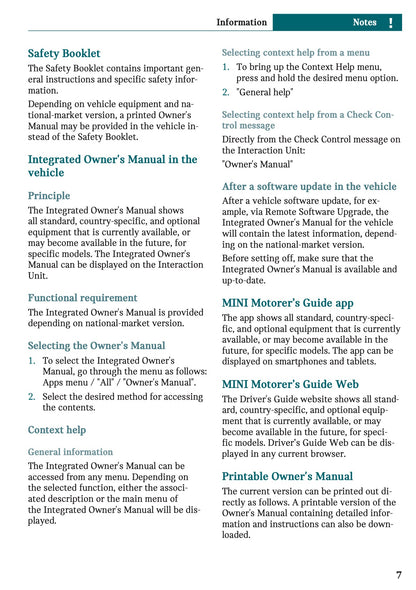 2026 Mini Cooper Convertible Owner's Manual | English US