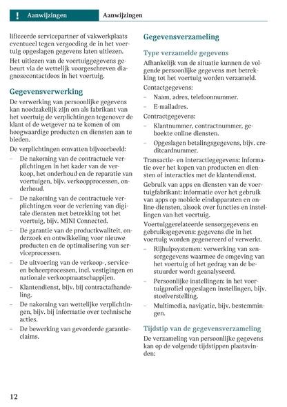 2025-2026 Mini Countryman Owner's Manual | Dutch