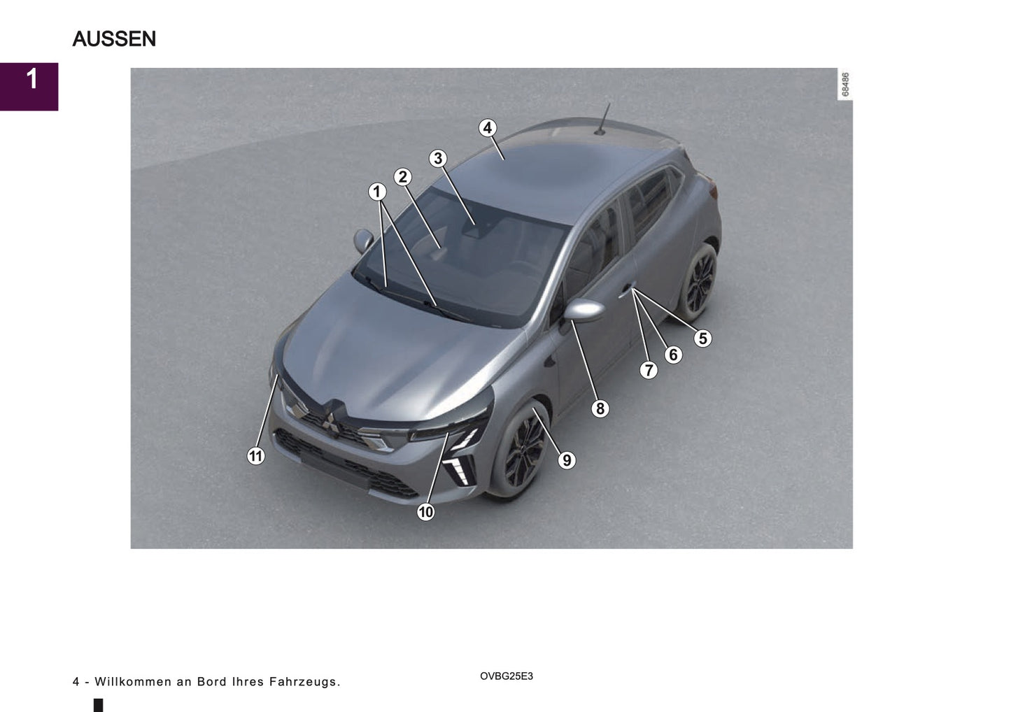 2025 Mitsubishi Colt Bedienungsanleitung | Deutsch