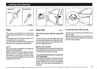 1998 Mitsubishi Eclipse Owner's Manual | English