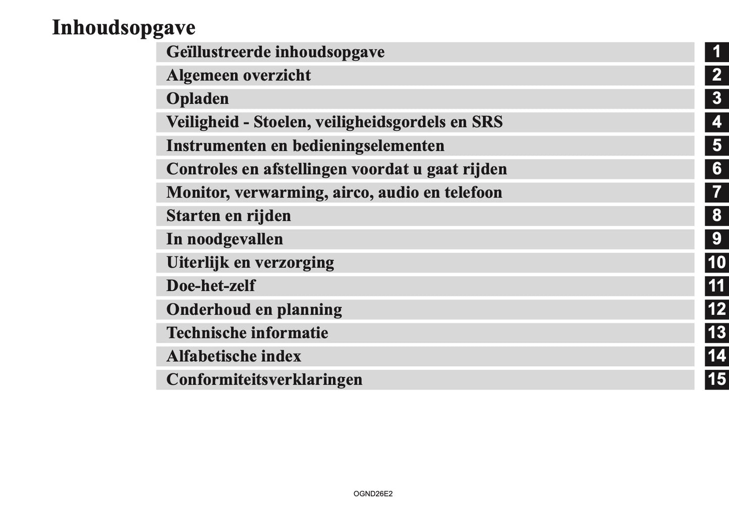 2026 Mitsubishi Outlander PHEV Owner's Manual | Dutch