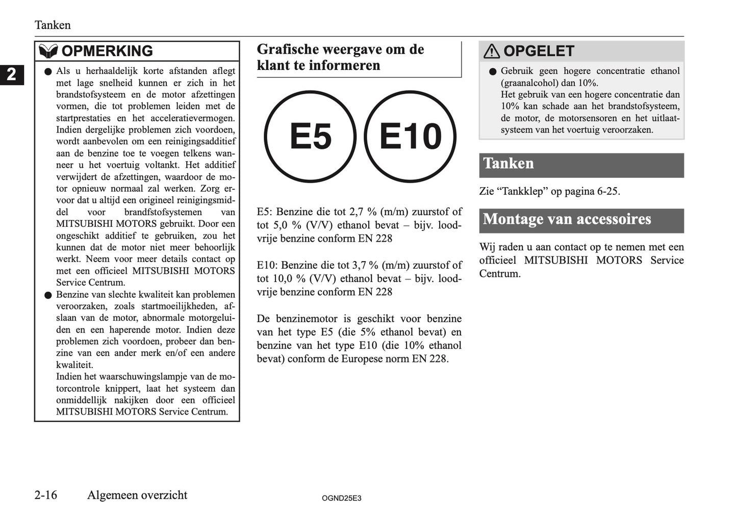 2025 Mitsubishi Outlander PHEV Owner's Manual | Dutch