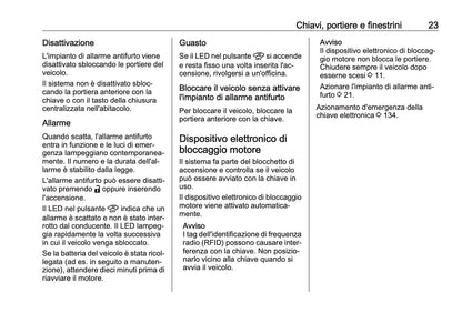 2023-2024 Opel Astra Owner's Manual | Italian