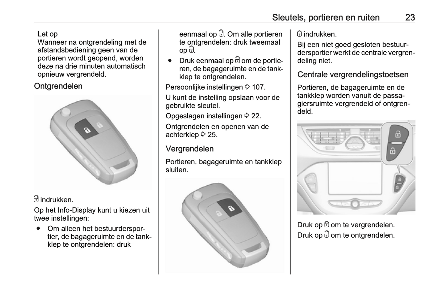 2016-2017 Opel Corsa Owner's Manual | Dutch