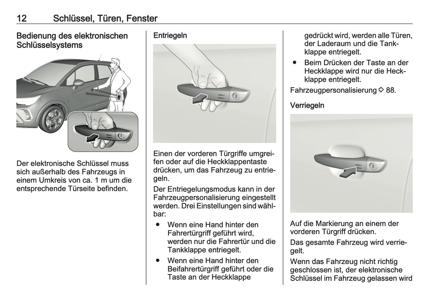 2023-2024 Opel Crossland Bedienungsanleitung | Deutsch