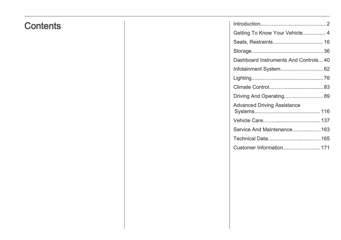 2025 Opel Frontera Owner's Manual | English