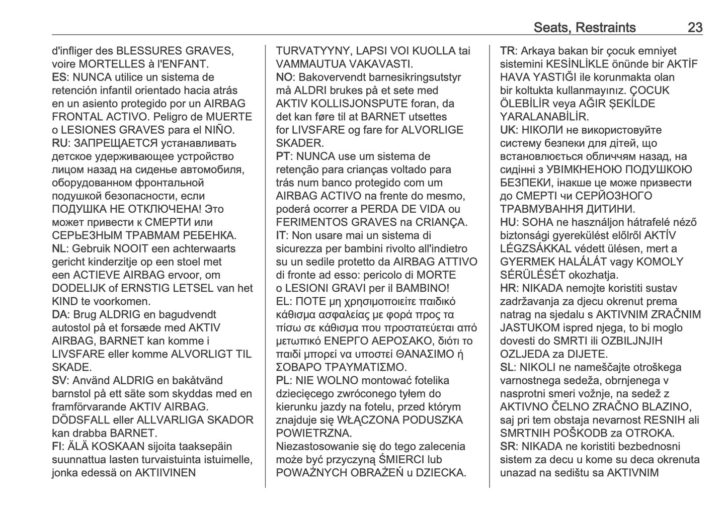2025 Opel Frontera Owner's Manual | English