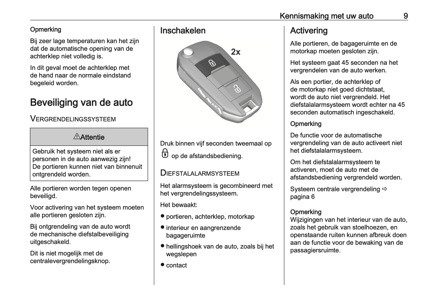 2024-2025 Opel Frontera Owner's Manual | Dutch