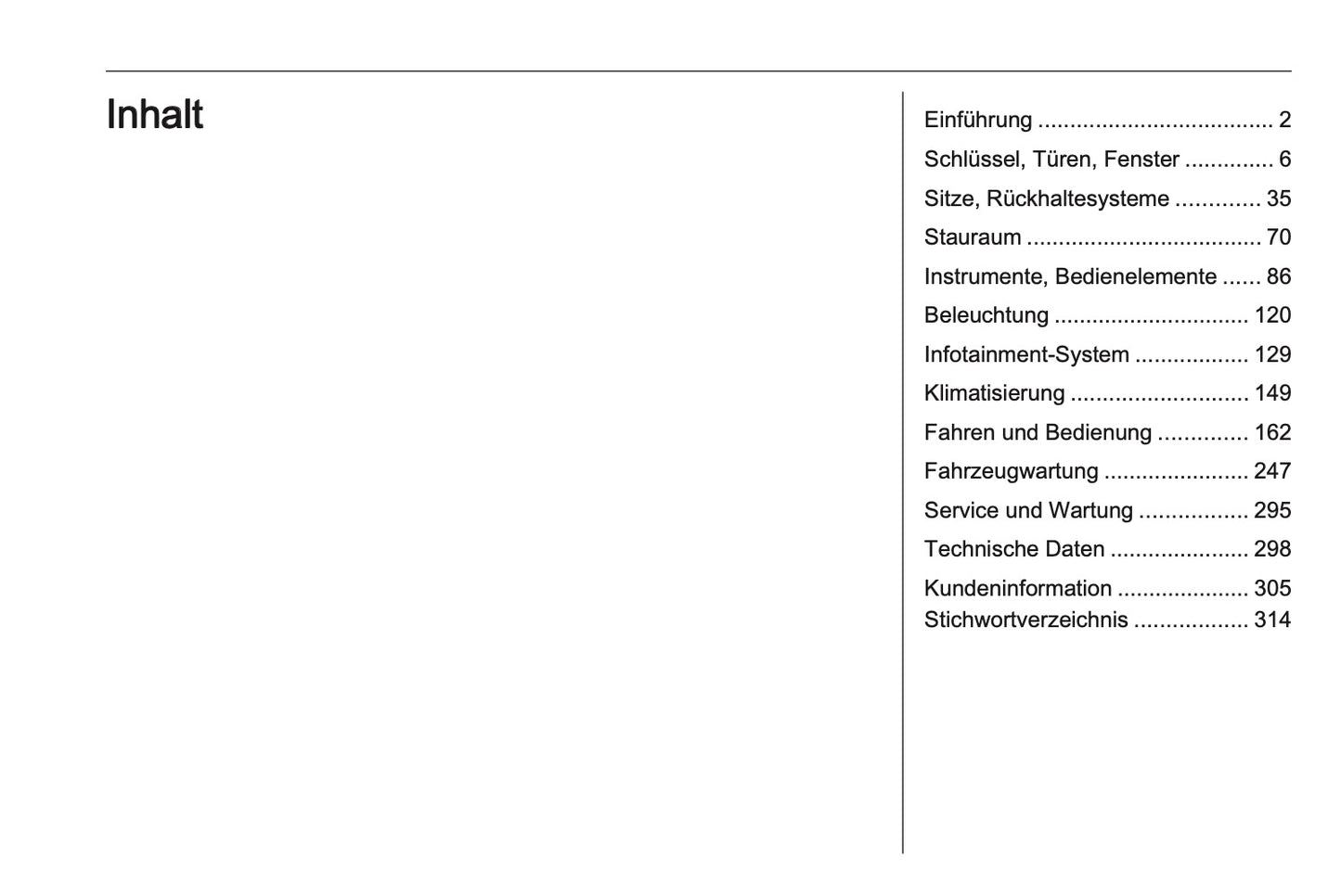 2023-2024 Opel Vivaro Owner's Manual | German