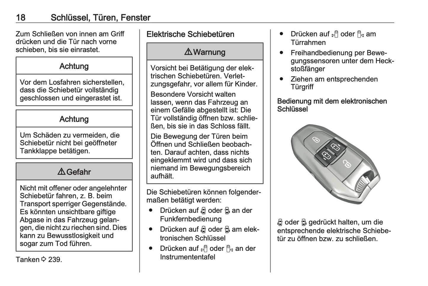 2023-2024 Opel Vivaro Owner's Manual | German