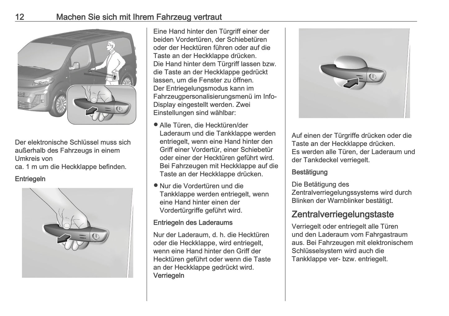 2025-2026 Opel Vivaro Owner's Manual | German
