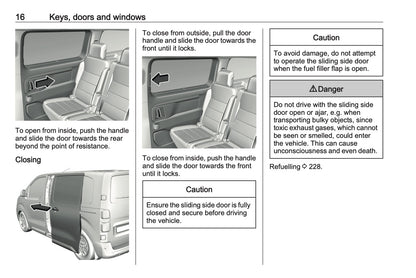 2024-2025 Opel Vivaro Owner's Manual | English