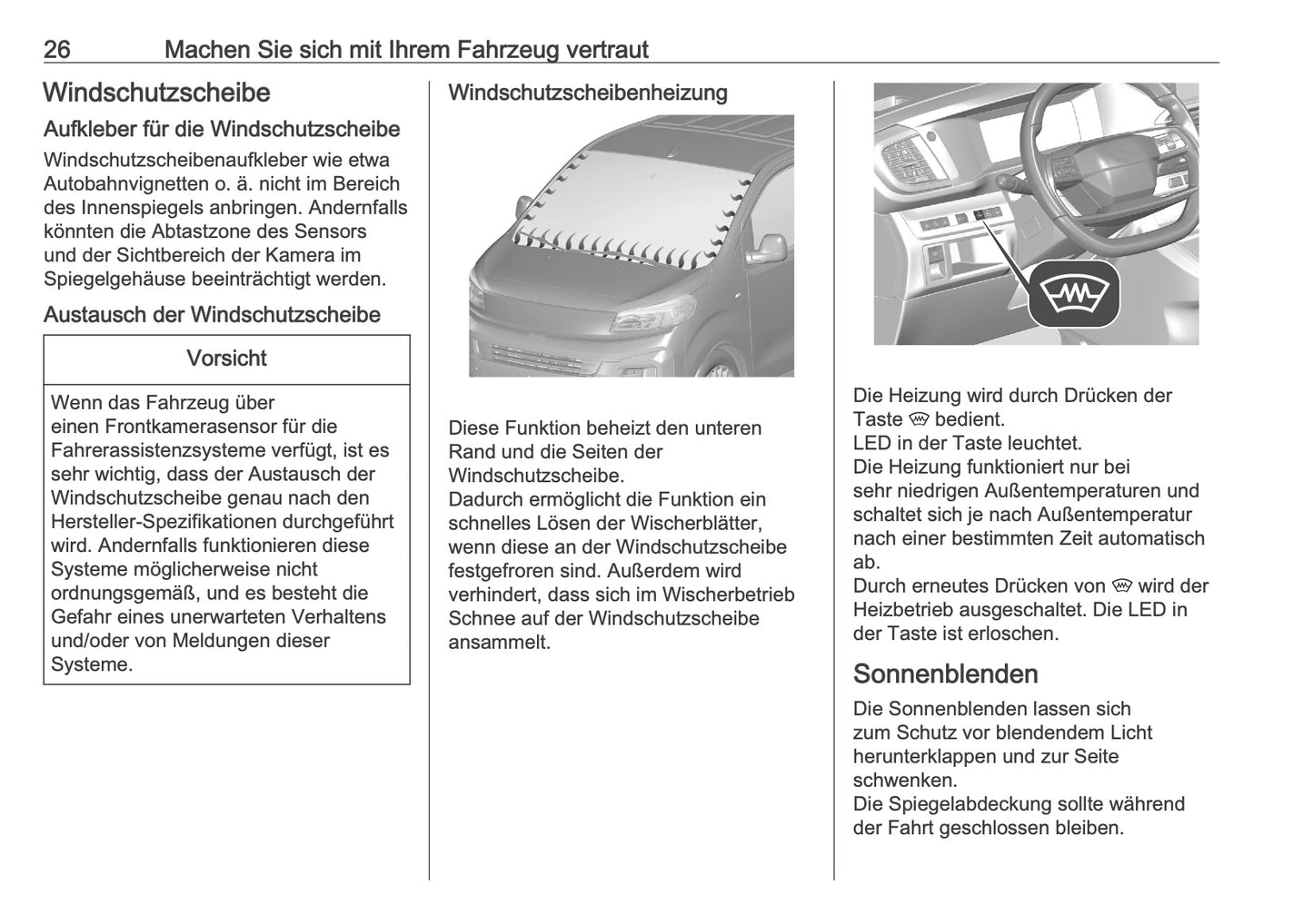 2025-2026 Opel Zafira Life Bedienungsanleitung | Deutsch